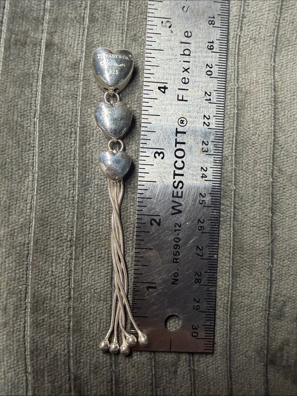 Tiffany & Co. Heart Pendant Necklace Silver with Elsa Peretti stamp